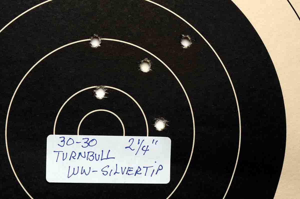 The Model 336C .30-30 provided this five-shot group at 100 yards.